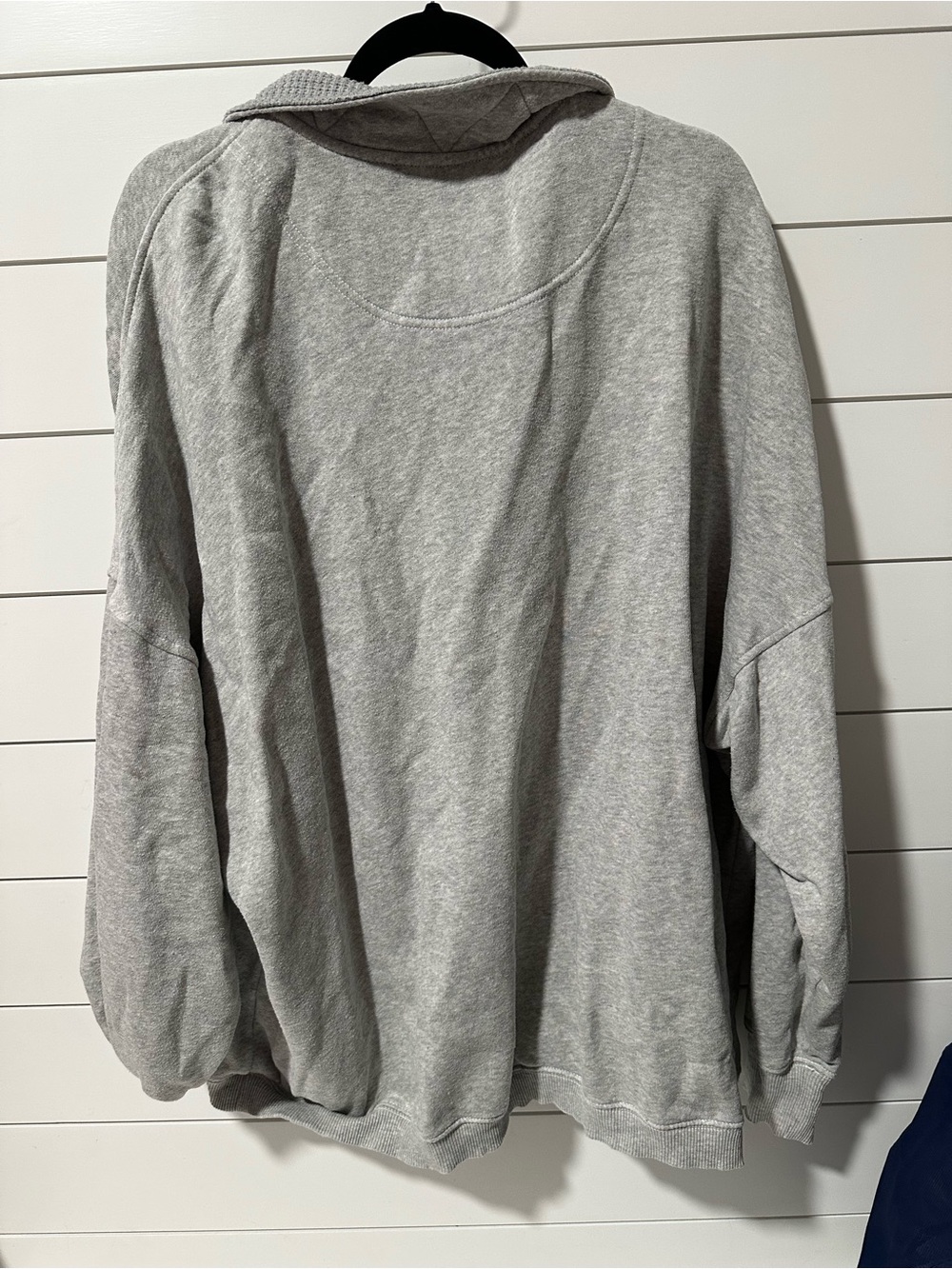 aerie Light Gray Waffle-Knit Pullover - Picture 2 of 3